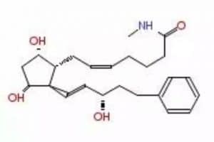 Structure of AmideMethylamido-Dihydro-Noralfaprostal CAS 155206-01-2.webp